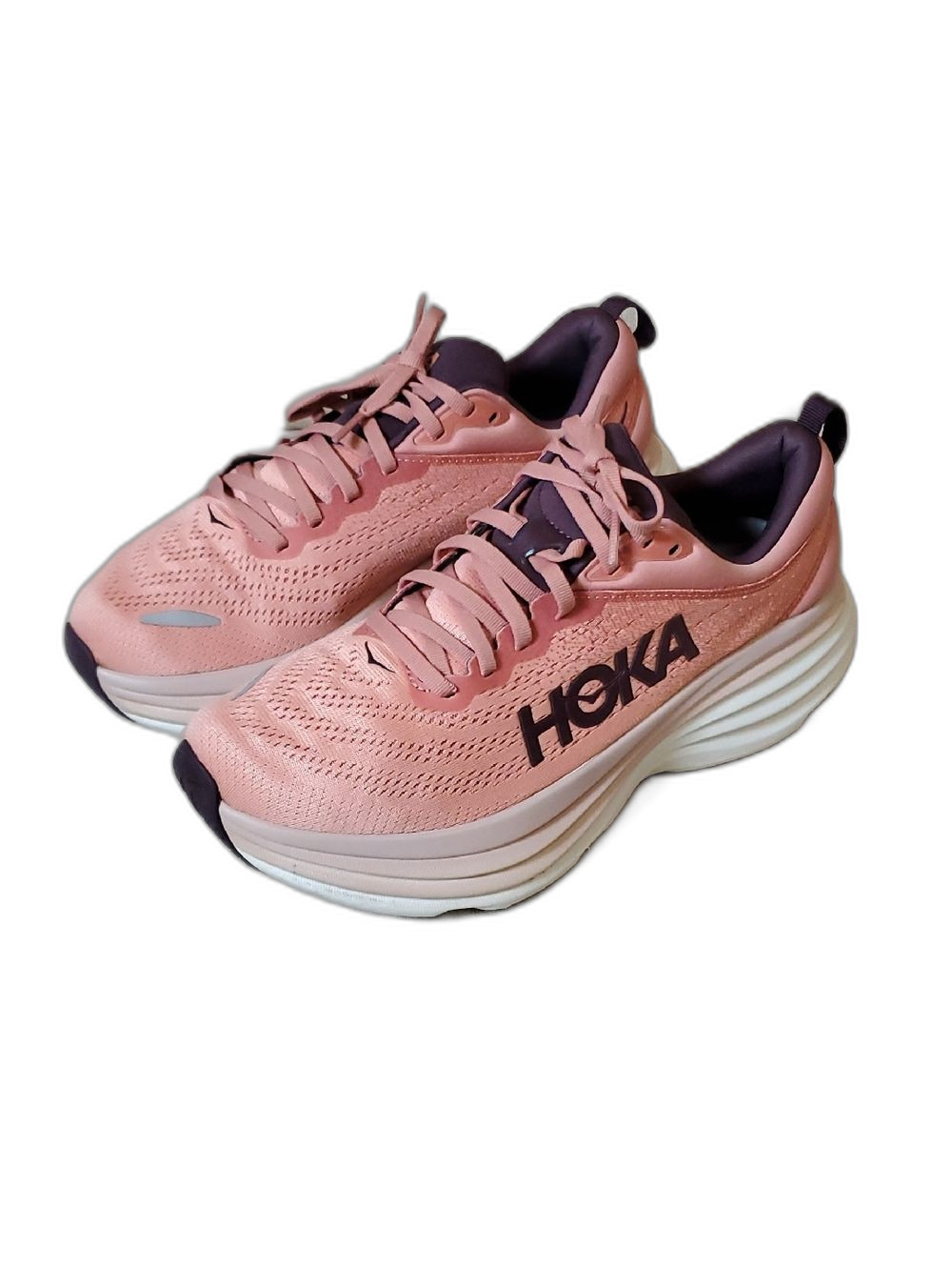 Hoka Women's Pink and Purple Athletic Running Shoes 9.5B